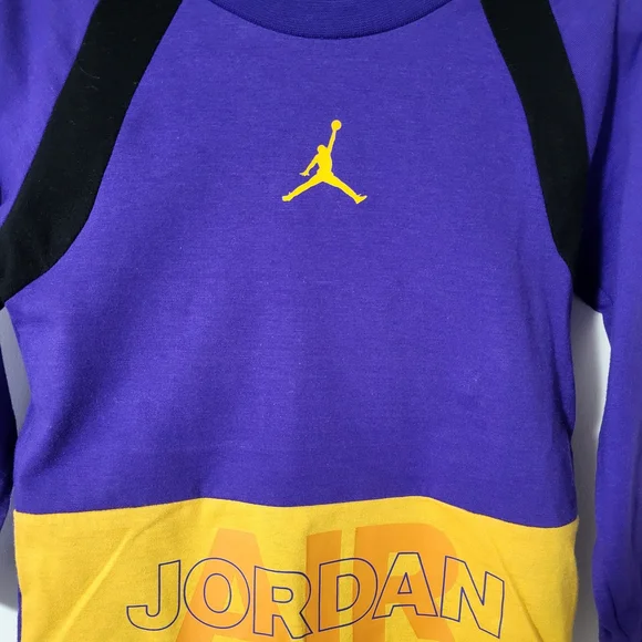 Jordan 2 pc Infant Set Boys, Purple, Lomg Sleeve/Sweatpants, NEW, Size 24 Months - Picture 2 of 5